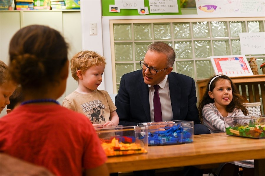 Albanese promises three days of child care, no test