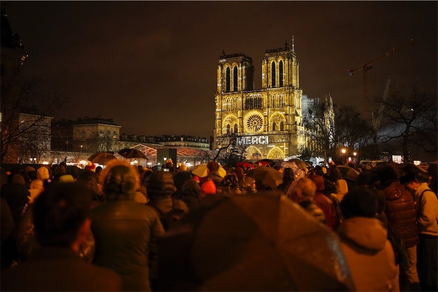 World leaders watch Notre-Dame reopen with a ‘merci’