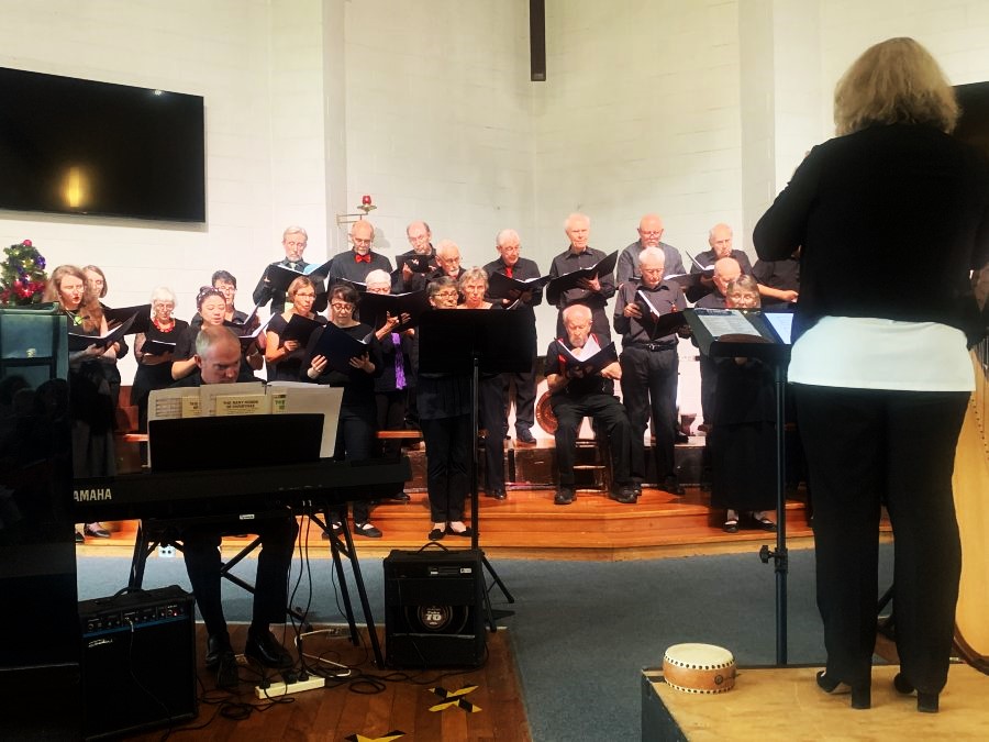 Choir's large 'stocking' of Christmas goodies