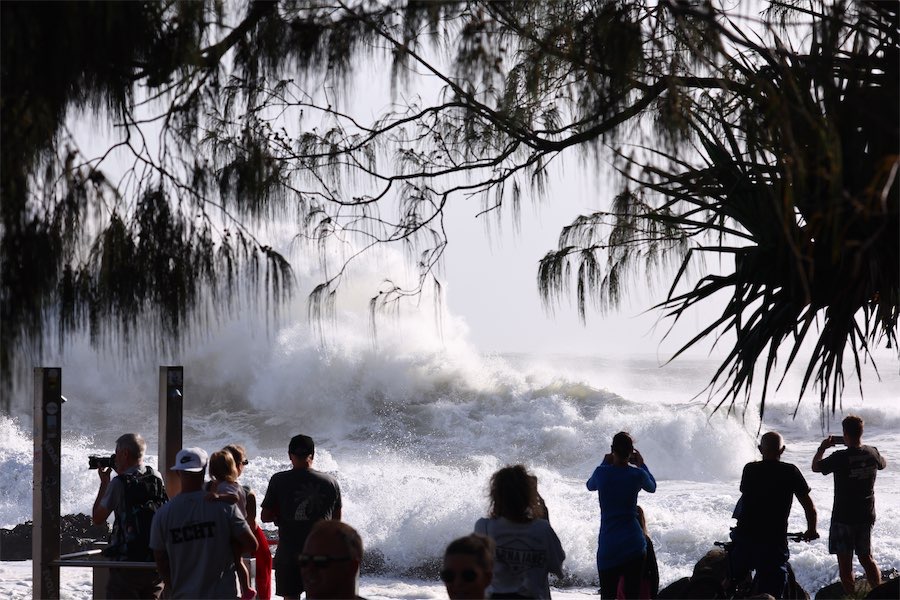 Cyclone Alfred makes its presence felt after long wait